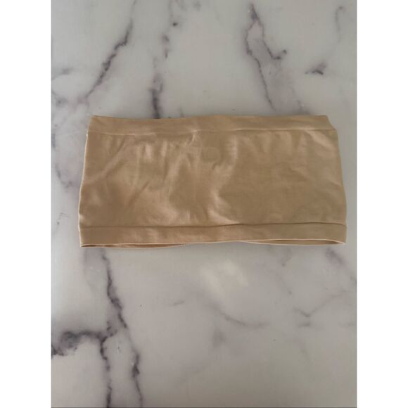 Saint Eve M/L tan bandeau padded excellent condition pullover strapless bra - Picture 3 of 5